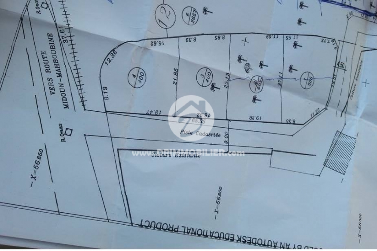 V122 -                            Vente
                           Terrain Djerba