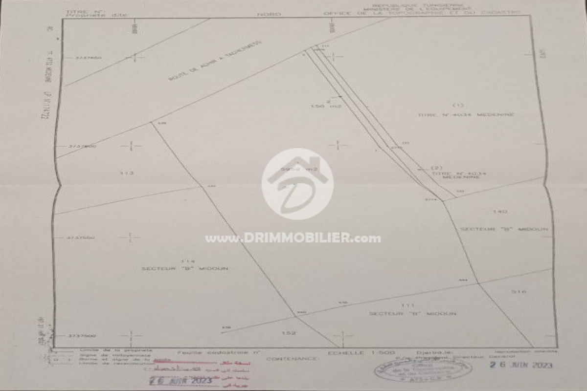 V604 -                            Vente
                           Terrain Djerba