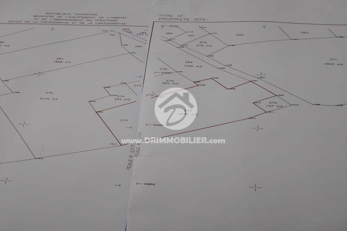 V617 -                            Vente
                           Terrain Djerba