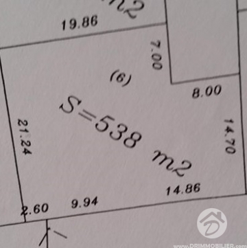  V185 -  Vente  Terrain Djerba