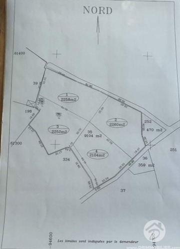 V495 -                            Vente
                           Terrain Djerba